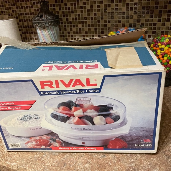 Kitchen Vintage Rival Automatic Food Steamer Rice Bowl Model 445